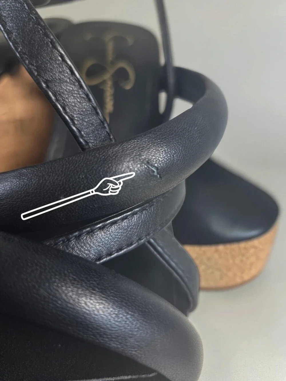 Jessica Simpson Black Crisscross Strap Platform Sandals Size 9